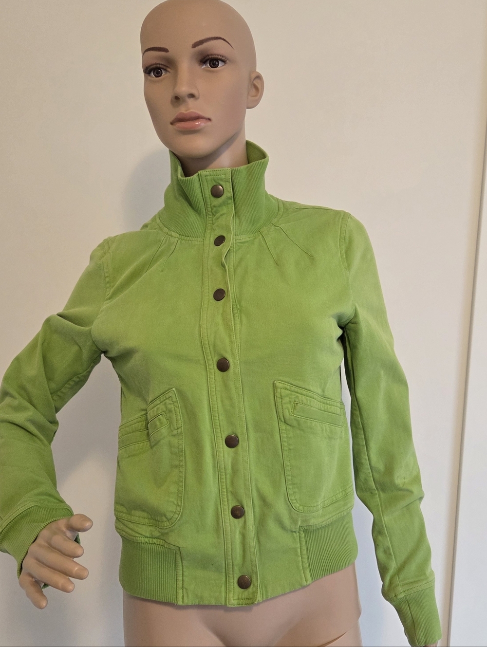 Thomas Burberry Green Cropped Jacket